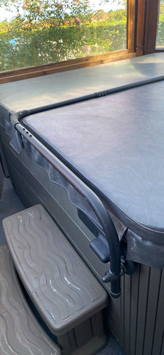 Grey rectangle hot tub cover - grey,