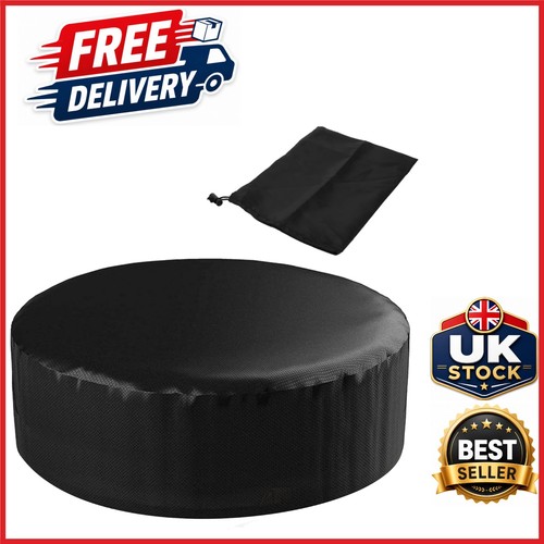 Black round hot - tub, cover